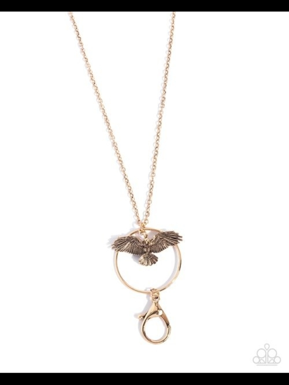 paparazzi Gold Eagle Ring Pendant Necklace - Gold